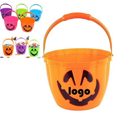 LED Plastic Halloween Candy Pumpkin Baskets