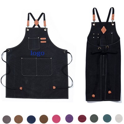 Heavy-Duty Canvas Cross Back Apron