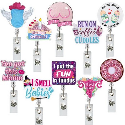 Funny Donut ID Card Badge Holder