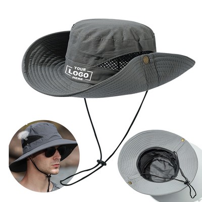 Wide Brim Sun Protection Bucket Hat Breathable Quick Drying Sun Hat