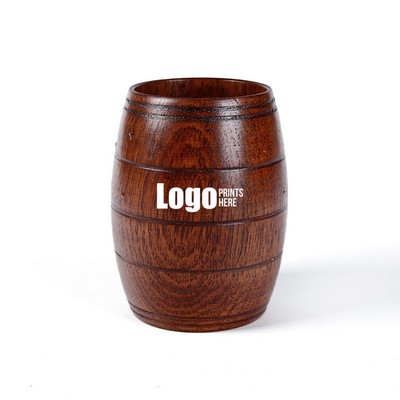 Wooden Barrel Beer Mug