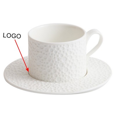 200Ml Meteorite Texture Ceramic Coffee Cup And Saucer Sets