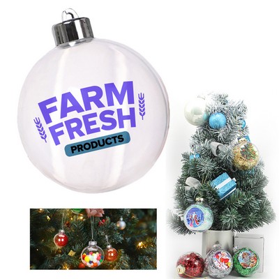 3.15" Capped Christmas Photo Hanging Ball Ornaments