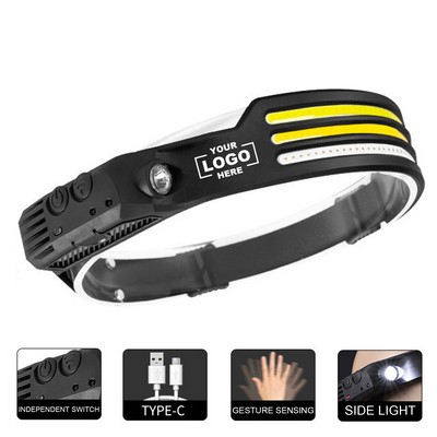 Rechargeable Motion Sensor Headlamp Powerful Waterproof Headlamp for Camping, Fishing