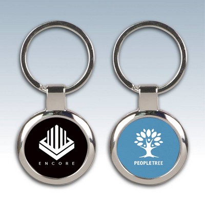 Chrome Round Key Chains