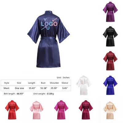 Bridal Satin Robe Nightwear for Celebrations and Events
