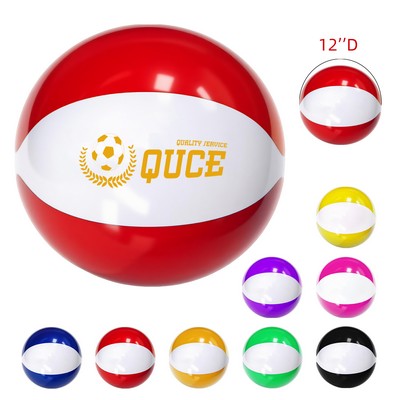 12'' Inflatable Two-Color Beach Ball