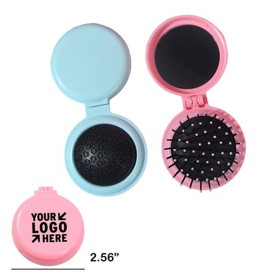 Round Folding Air Cushion Comb With Mirror