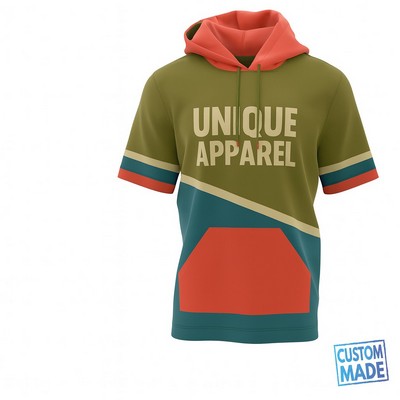 Full Color Lightweight Short Sleeve Hoodie Unisex