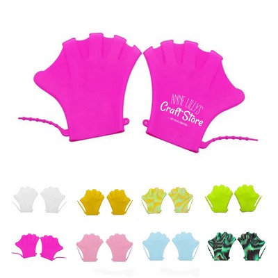 Silicone Finger Webbed Swim Training Glove