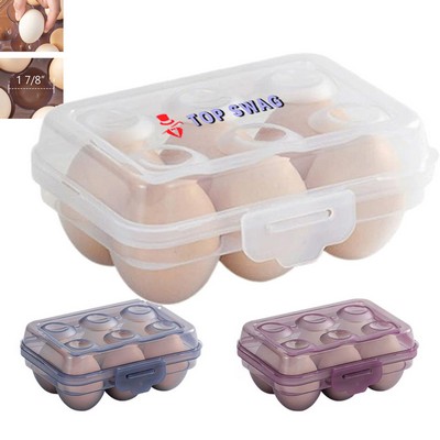 Portable 6-Eggs Storage Container