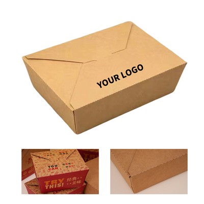67 Ounce Kraft Paper Takeout Food Box 8.5" Length X 6.3" Width X 2.6" Height