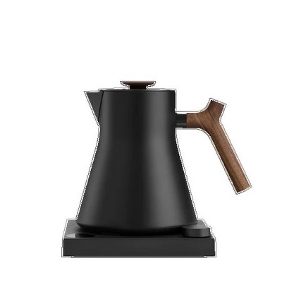 Matte Black Corvo EKG Pro Electric Kettle w/Walnut Wood Accent