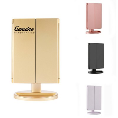 Lighted Tri-Fold Touch Screen Vanity Mirror