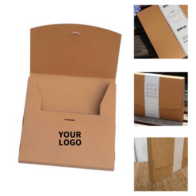 Kraft Paper T Shirt Packaging Box Flat Mailer Style