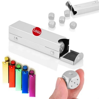 Aluminum Alloy Dice Set with Metal Storage Box