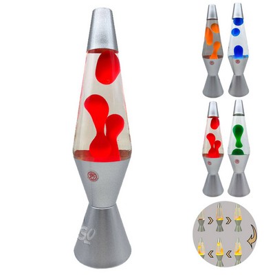 14" Silver Base Colorful Lava Lamp