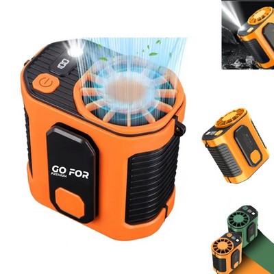 Wearable ClipOn Waist Fan with LED Light