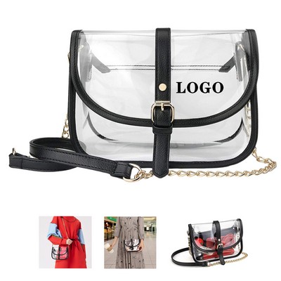 Clear PVC Shoulder Bag (9.5" x 6.7")