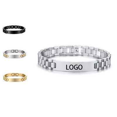 Stainless Steel Adjustable Engravable Bracelet