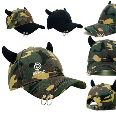 Horn Camouflage Baseball Cap