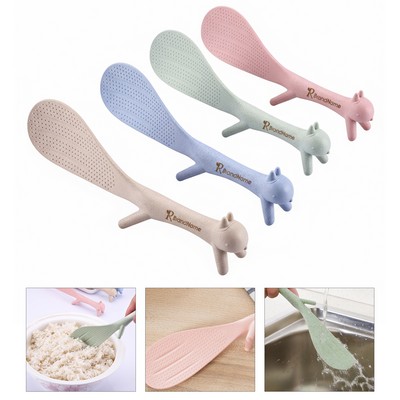 Wheat Straw Squirrel Shape Non Stick Rice Spoon