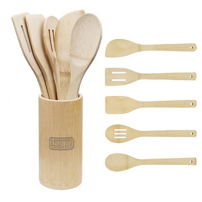 5-Piece Bamboo Kitchen Utensil Set