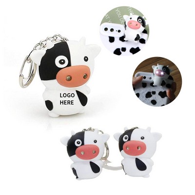 Adorable Moo LED & Sound Keychain