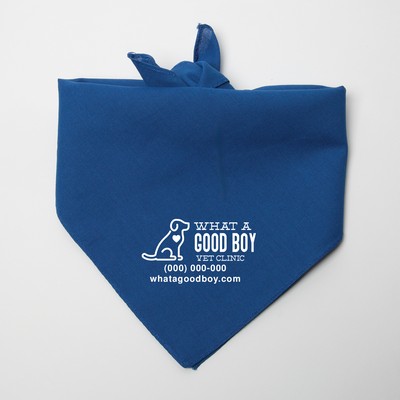 Personalized Blue Square Pet Bandana