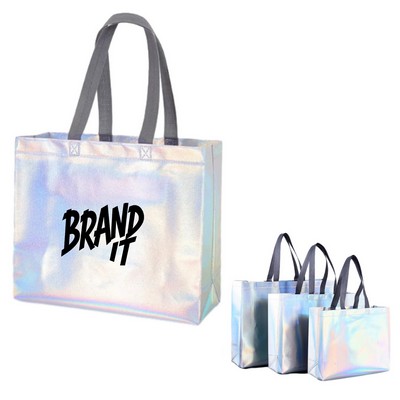 Holographic Non woven Tote Shopping Bag