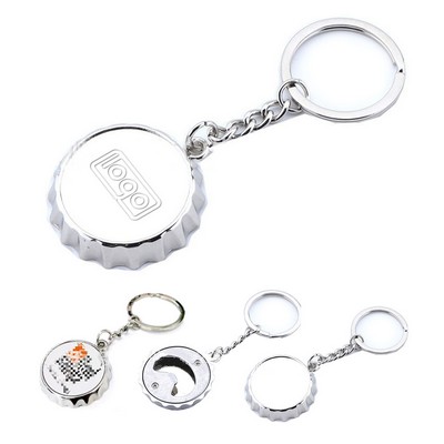 Custom Zinc Bottle Opener Keychain