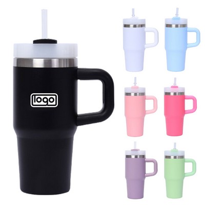 14oz Stainless Steel Insulated Straw Tumbler w/ Handle