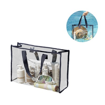 Large Transparent Clear PVC Tote Bag