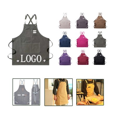 Adjustable Back-Strap Canvas Work Apron
