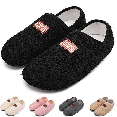 Warm Anti Slip Cotton Slippers w/ Covered Heels
