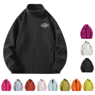 Stand-Up Collar Polyester Outdoor Jacket