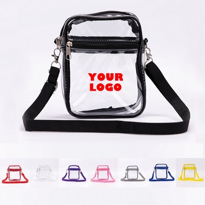 Clear Transparent PVC Crossbody Stadium Bag