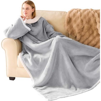 Sherpa Wearable Blanket with Sleeves for Women & Men
