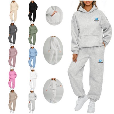 Womens 2 Piece Outfits Lounge Hoodie Sweatsuit Sets