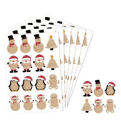 16pcs/set Christmas Gift Tags Stickers