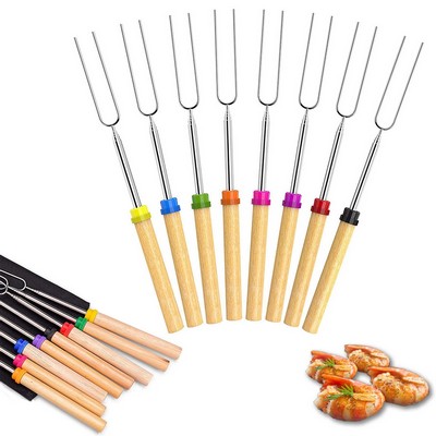 Extendable 32" Long Metal Barbecue Skewers