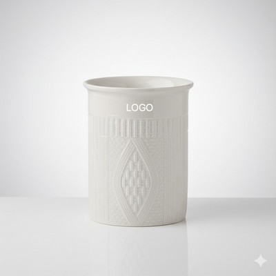 Ceramic Sweater Texture Storage Jar Tabletop Utensil Organization