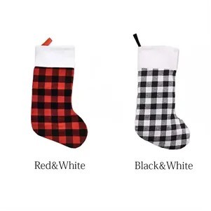 Plaid Christmas Stocking Ornament (Large)