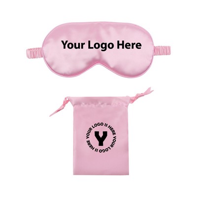 Eye Mask With Drawstring Bag Set