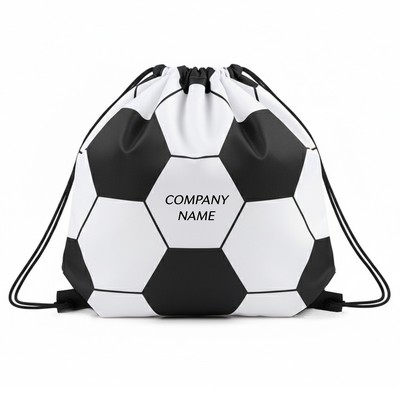 Soccer Drawstring Bag - Lightweight Sports Backpack for Team Gym