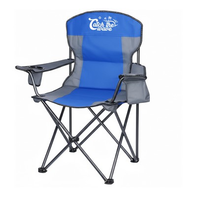 3-Can Cooler Folding Chair With Cup Holder