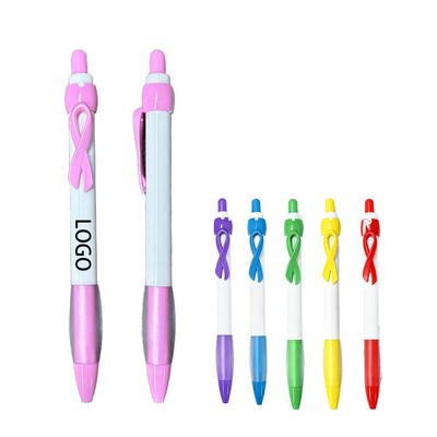 Breast Cancer Awareness Ribbon Retractable Pen