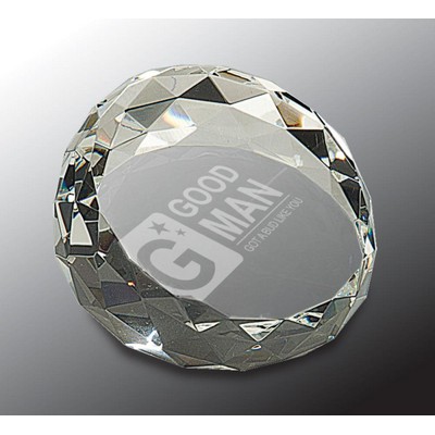 Gem Cut Crystal Paperweight