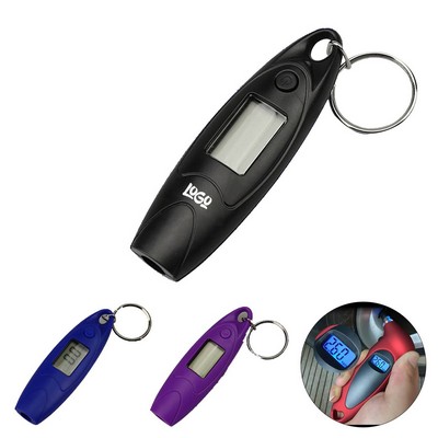 Mini High-Precision Digital Tire Pressure Gauge Keychain