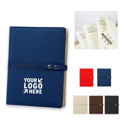 A5 Loose Leaf Button Closure Notebook